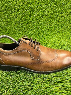 Kenneth Cole Reaction Reason Mens Size 7.5M Brown Classic Dress Oxford Shoes